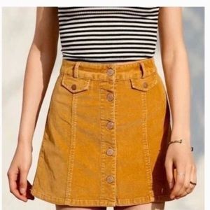 BDG - Mustard-Colored Corduroy Skirt